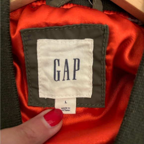 Women's Olive Green Bomber Jacket - Picture 4 of 4